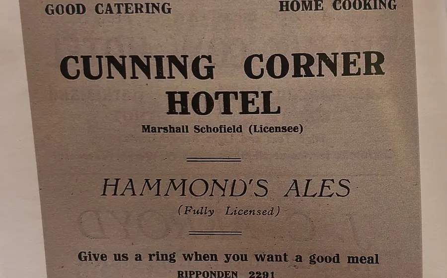 a poster from the cunning corner in 1950