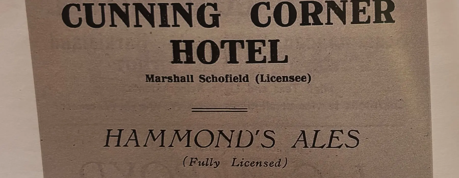 a poster from the cunning corner in 1950