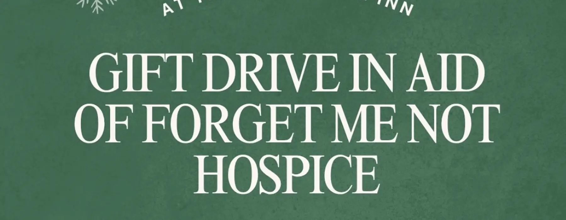 A printed text about our gift drive through november